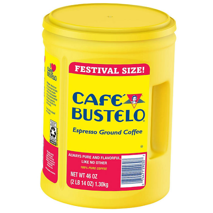 Café Bustelo Espresso Ground Coffee Festival Size 46oz (Dark Roast)