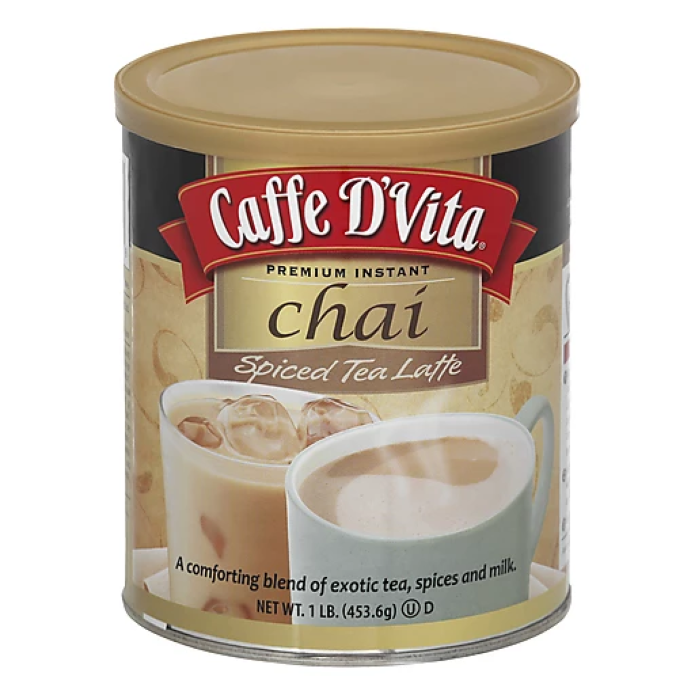 Caffe D'Vita Spiced Tea Latte Chai Instant Premium 16oz