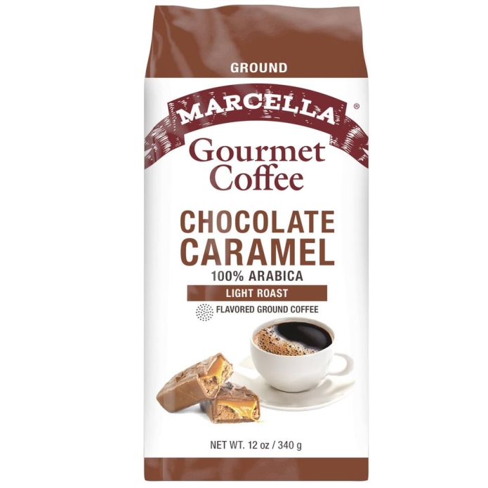Marcella Chocolate Caramel Gourmet Ground Coffee 12oz (Light Roast)